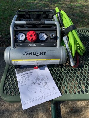 Husky 1 Gal Portable Electric-Powered silent Air Compressor