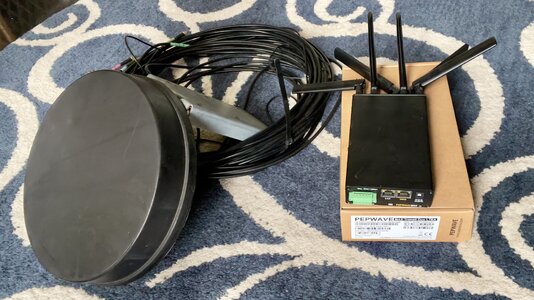 Pepwave MAX Transit Duo with ATT 100GB/Month SIM and Parsec 7-n-1 5G Antenna