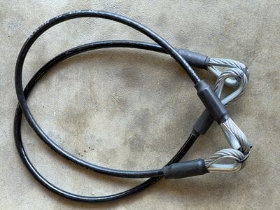 Blue Ox 3' Permanent Base Plate Safety Cables - 5,000 lbs - Qty 2