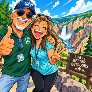 Joyful Canyon Waterfall Selfie.png