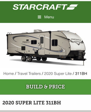 2020 Starcraft Superlit 311BH
