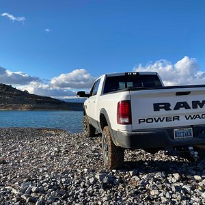 The pond and Power Wagon
